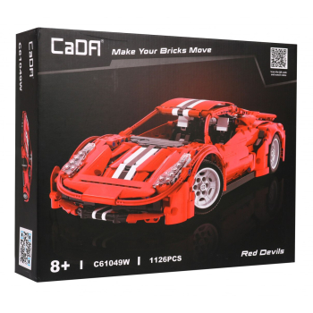 Klocki techniczne CaDA 1126 el. Wyścigówka Red Devils dla dzieci 8+